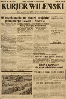 Kurjer Wileński : niezależny dziennik demokratyczny. 1935, nr 341