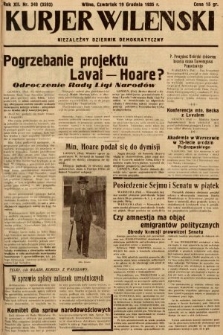 Kurjer Wileński : niezależny dziennik demokratyczny. 1935, nr 348