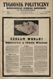 Tygodnik Polityczny Warszawskiego Dziennika Narodowego : wychodzi na każdą niedzielę. 1939, nr 3