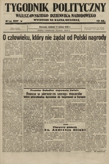 Tygodnik Polityczny Warszawskiego Dziennika Narodowego : wychodzi na każdą niedzielę. 1939, nr 24