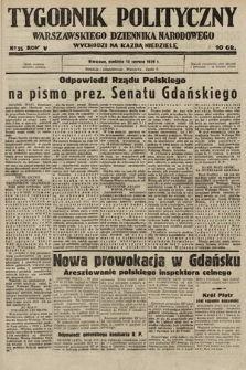 Tygodnik Polityczny Warszawskiego Dziennika Narodowego : wychodzi na każdą niedzielę. 1939, nr 25