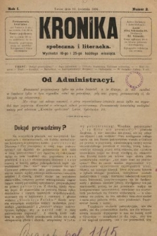 Kronika Społeczna i Literacka. 1894, nr 2