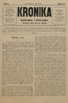 Kronika Społeczna i Literacka. 1894, nr 6