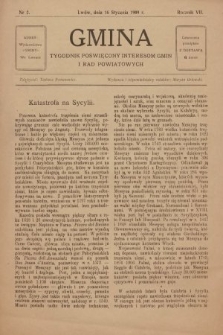 Gmina : tygodnik poświęcony interesom gmin i rad powiatowych. 1909, nr 2