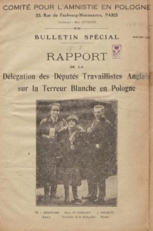 Bulletin Spécial. 1927, nr 1