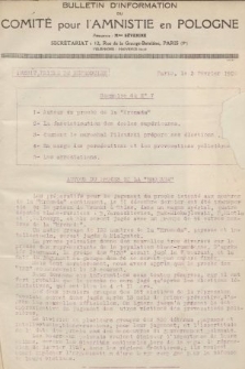 Bulletin d'Information du Comité pour l'Amnistié en Pologne. 1928, nr 7