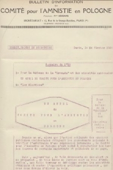 Bulletin d'Information du Comité pour l'Amnistié en Pologne. 1928, nr 10