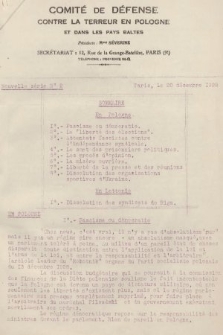 Comité de Défense Contre la Terreur en Pologne et dans les Pays Baltes. 1928, nr 2