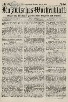 Kujawisches Wochenblatt : organ für die kreise Inowroclaw, Mogilno und Gnesen. 1866, no. 34