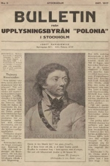 Bulletin från Upplysningsbyrån „Polonia” i Stockholm. 1917, nr 3