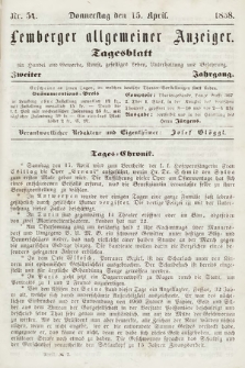 Lemberger Allgemeiner Anzeiger : Tagesblatt für Handel und Gewerbe, Kunst, geselliges Leben, Unterhaltung und Belehrung. 1858, nr 54
