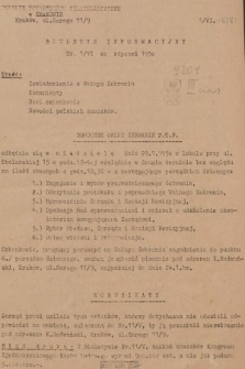 Biuletyn Informacyjny. 1950, nr 1