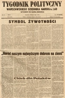Tygodnik Polityczny Warszawskiego Dziennika Narodowego : wychodzi na każdą niedzielę. 1937, nr 19