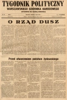 Tygodnik Polityczny Warszawskiego Dziennika Narodowego : wychodzi na każdą niedzielę. 1937, nr 28