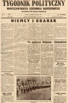 Tygodnik Polityczny Warszawskiego Dziennika Narodowego : wychodzi na każdą niedzielę. 1937, nr 37