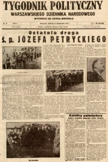 Tygodnik Polityczny Warszawskiego Dziennika Narodowego : wychodzi na każdą niedzielę. 1937, nr 41