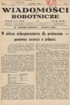 Wiadomości Robotnicze. 1938, nr 3