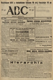 ABC : nowiny codzienne. 1937, nr 216 [ocenzurowany]