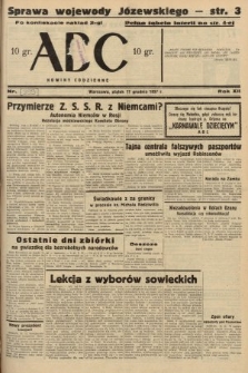 ABC : nowiny codzienne. 1937, nr [399] A [ocenzurowany]