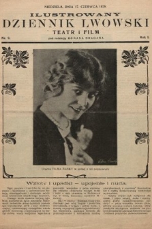 Ilustrowany Dziennik Lwowski : teatr, film, radio. 1928, nr 9