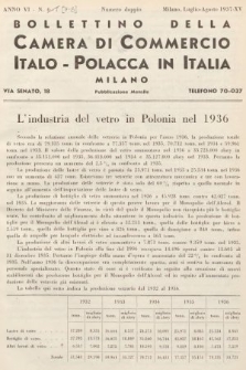Bollettino della Camera di Commercio Italo-Polacca in Italia. 1937, nr 7-8