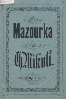Mazourka pour le piano : op. 4