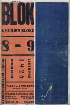 Blok & Kurjer Bloku : revue internationale. R. 1, 1924, nr 8-9