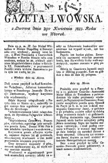 Gazeta Lwowska. 1811, nr 1