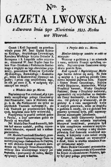 Gazeta Lwowska. 1811, nr 3
