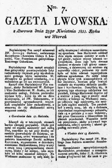 Gazeta Lwowska. 1811, nr 7