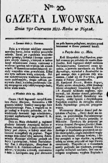 Gazeta Lwowska. 1811, nr 20