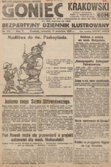 Goniec Krakowski : bezpartyjny dziennik popularny. 1922, nr 251