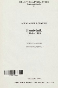 Pamiętnik 1914-1918