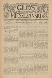 Glos Mieszczański : organ poświęcony sprawom mieszczaństwa polskiego. R. 1, 1911, nr 2