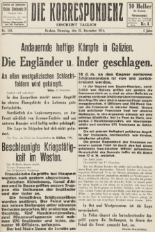 Die Korrespondenz. 1914, nr 153