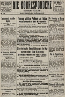 Die Korrespondenz. 1915, nr 216