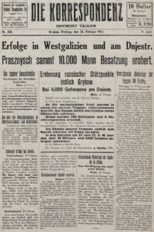 Die Korrespondenz. 1915, nr 218