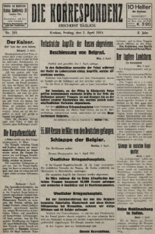 Die Korrespondenz. 1915, nr 253