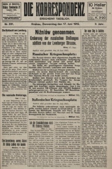Die Korrespondenz. 1915, nr  331