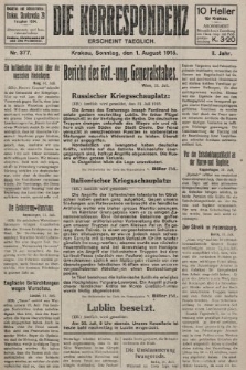 Die Korrespondenz. 1915, nr  377