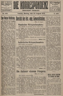 Die Korrespondenz. 1915, nr  400