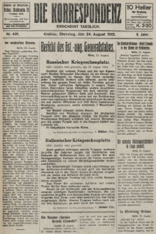 Die Korrespondenz. 1915, nr  401