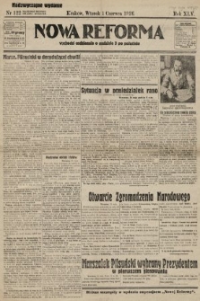 Nowa Reforma. 1926, nr 122 (wydanie nadzwyczajne)