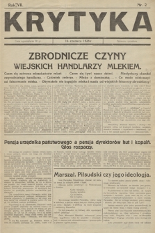 Krytyka. R. 7. 1928, nr 2