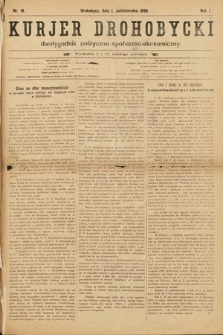Kurjer Drohobycki : dwutygodnik polityczno-społeczno-ekonomiczny. 1899, nr 19