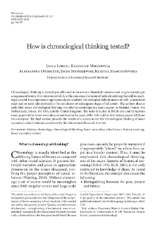 How is chronological thinking tested?