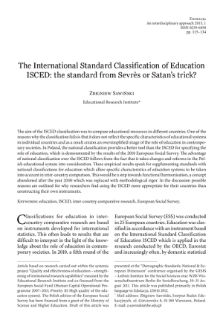 The International Standard Classification of Education ISCED: the standard from Sevrès or Satan’s trick?