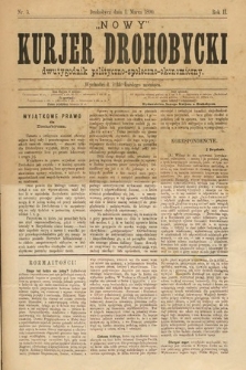Nowy Kurjer Drohobycki : dwutygodnik polityczno-społeczno-ekonomiczny. 1890, nr 5