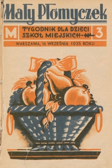 Mały Płomyczek : tygodnik dla dzieci szkół miejskich. 1935-1936, nr 3