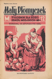 Mały Płomyczek : tygodnik dla dzieci szkół miejskich. 1935-1936, nr 12